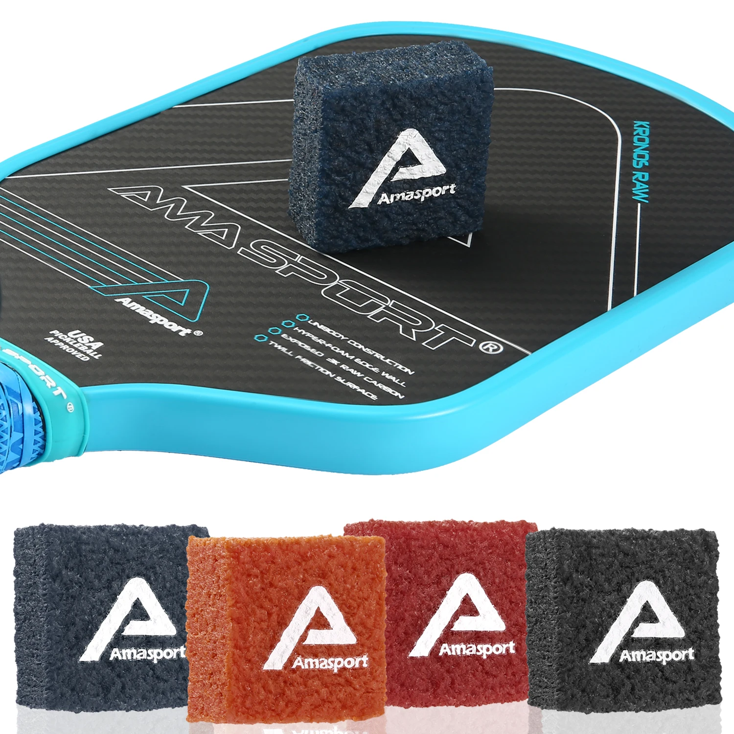 AMASPORT Pickleball Paddle Eraser Reusable Fast Residue Dirt Removal and Scratches Carbon Fiber Pickleball Paddle Cleaner