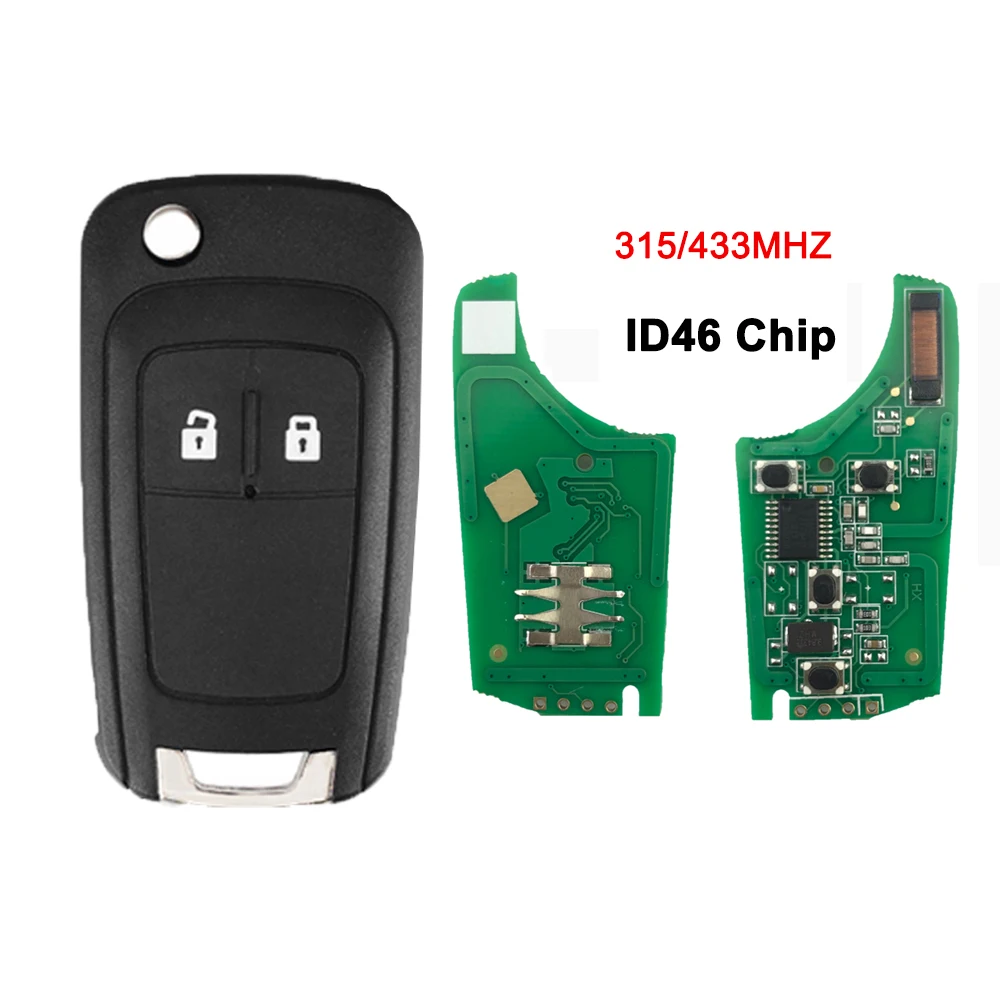 433 Mhz 2 Tasten Remote Key Für Vauxhall Opel Astra J Corsa E Insignia Zafira C 2009-2015 Transponder Chip ID46 315 Mhz Flip 2027 – Detail 5