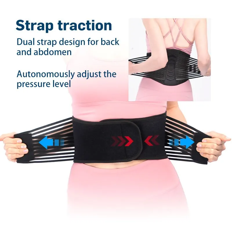 LumbarSupportBeltLowerBackBraceforWaistTrainerSportsPain