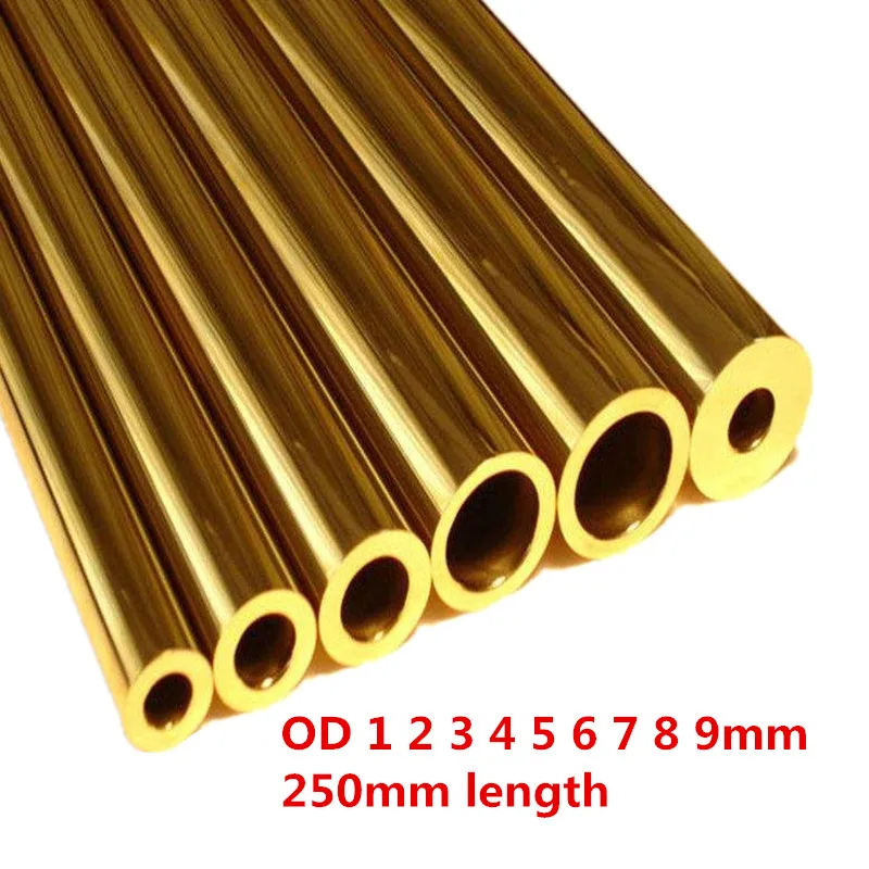 

4PCS Brass tube capillary tube cutting tool rivet mosaic Pin rivet Outside diameter 1 2 3 4 5 6 7 8 9 mm Length 250mm
