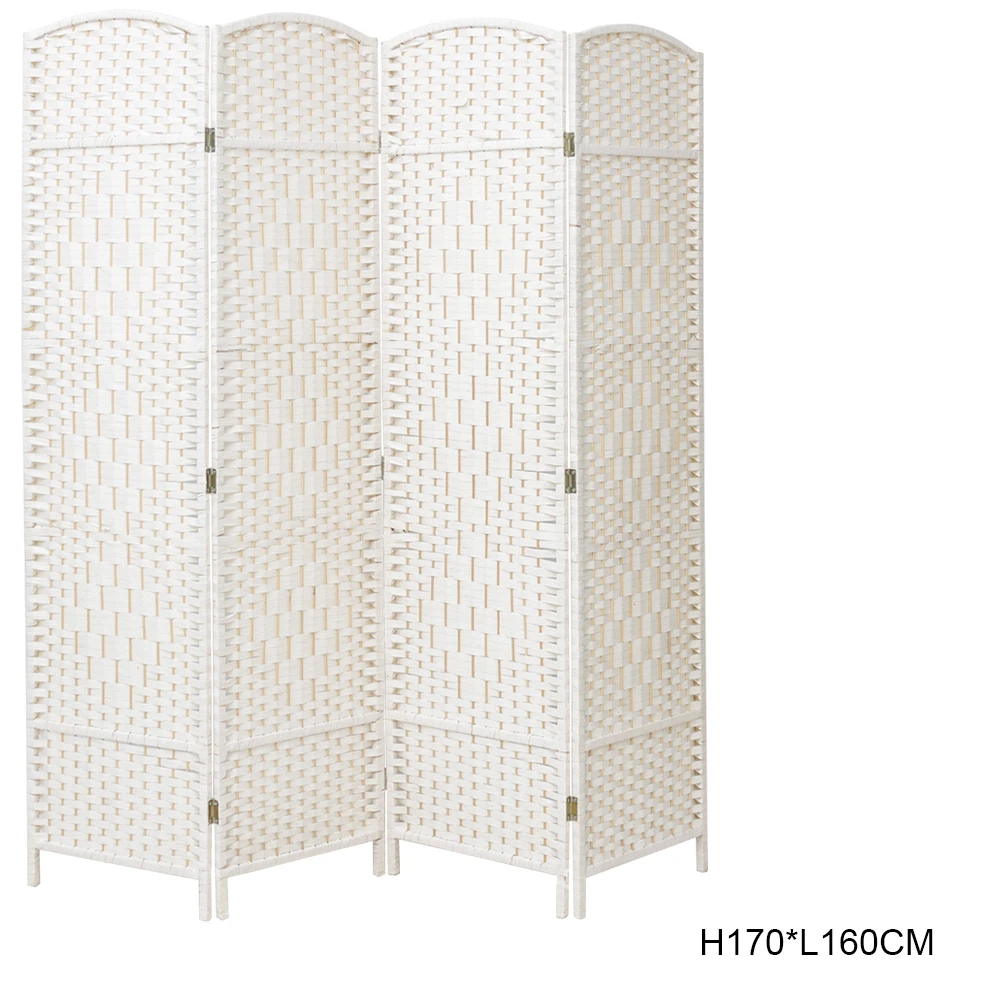 【Lifeideas】Folding Weave Fiber Room Divider Privacy Screen for Home