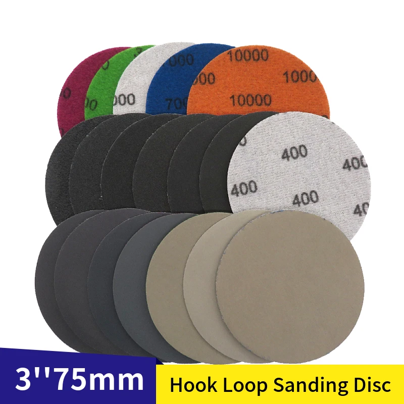 50 Pcs 3 Inch Sanding Discs Hook and Loop Wet Dry 6010000 Grit