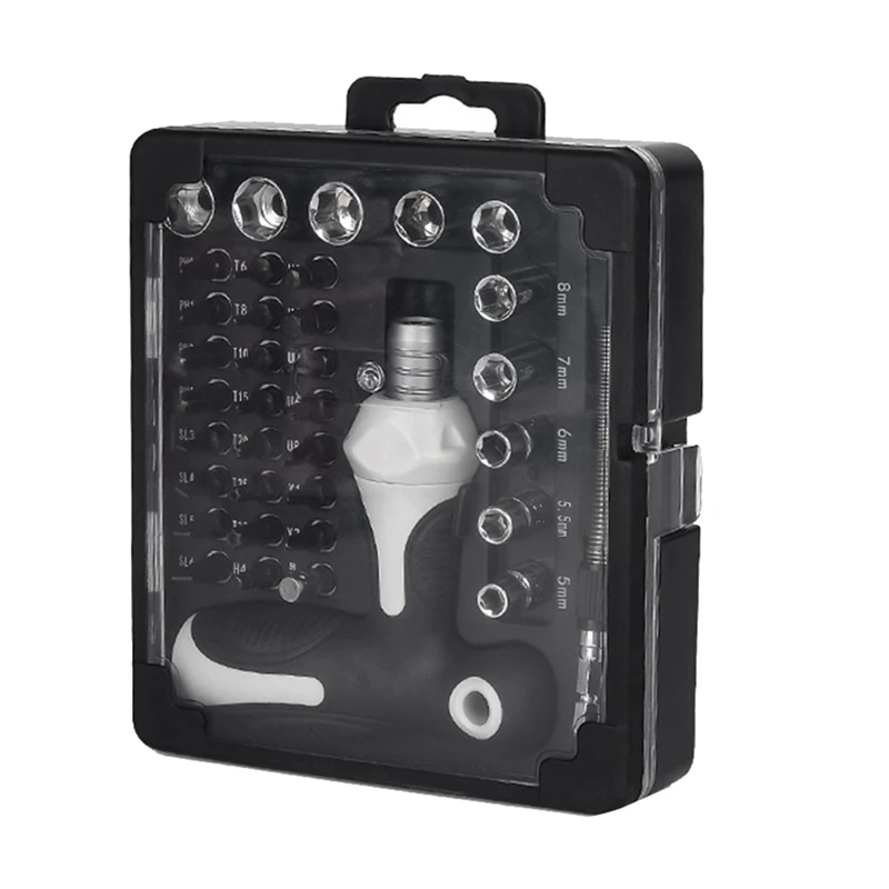 

Набор бит для прецизионной отвертки, Т-образная втулка 38 в 1, с нескользящей ручкой, для ремонта