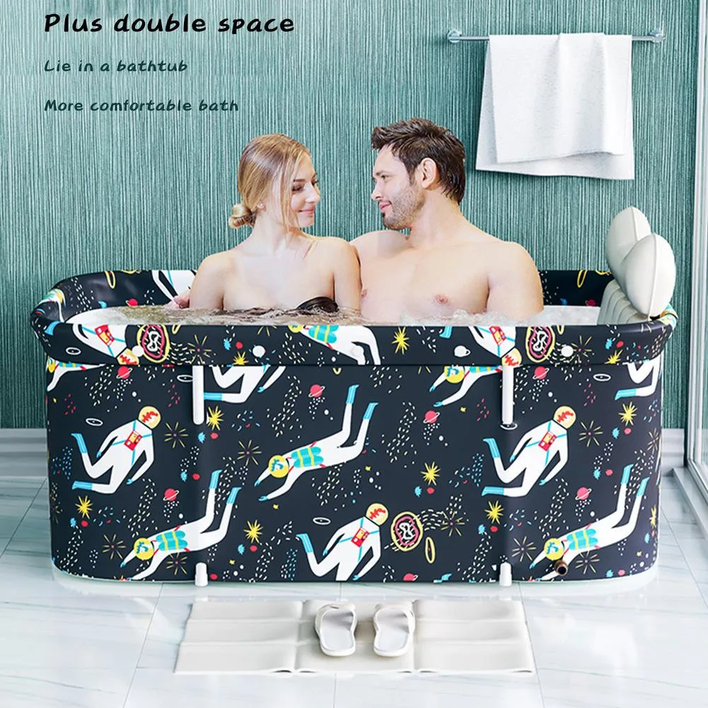 Portable Collapsible Bath Bucket Bathtub Large Capacity Bathroom Shower Bathing Artifact Free Installation