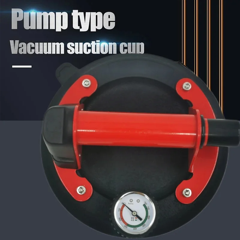 With Pressure Gauge Metal Handle Vacuum Suction Cup 8 Inch Heavy Duty Vacuum Lifter for Granite Tile Glass Manual Lifting New