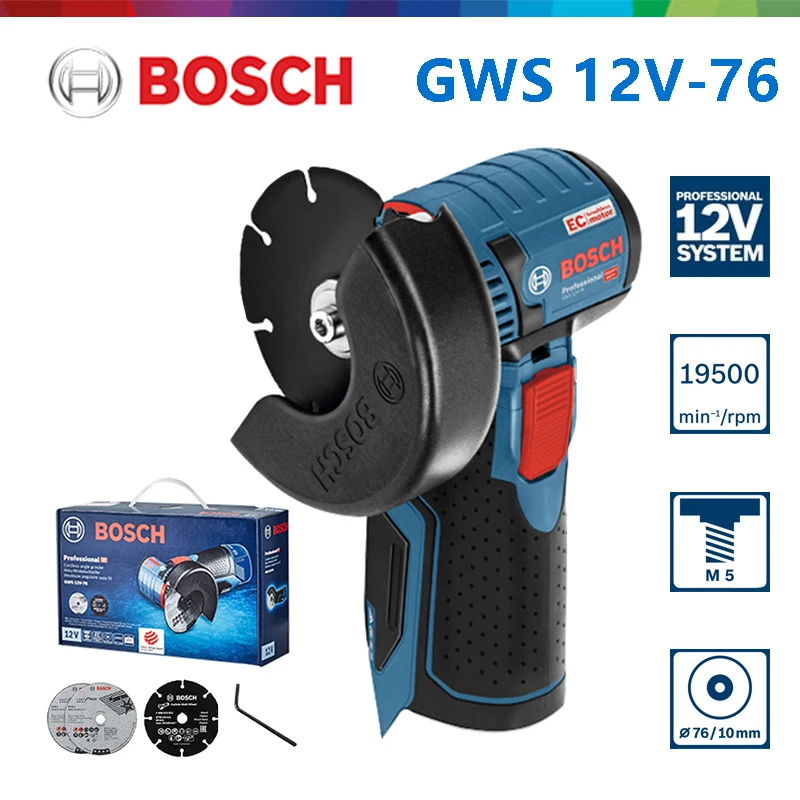 Bosch GWS 12V-76 V-EC Professional Meuleuse angulaire sans fil avec bo –  Toolbrothers