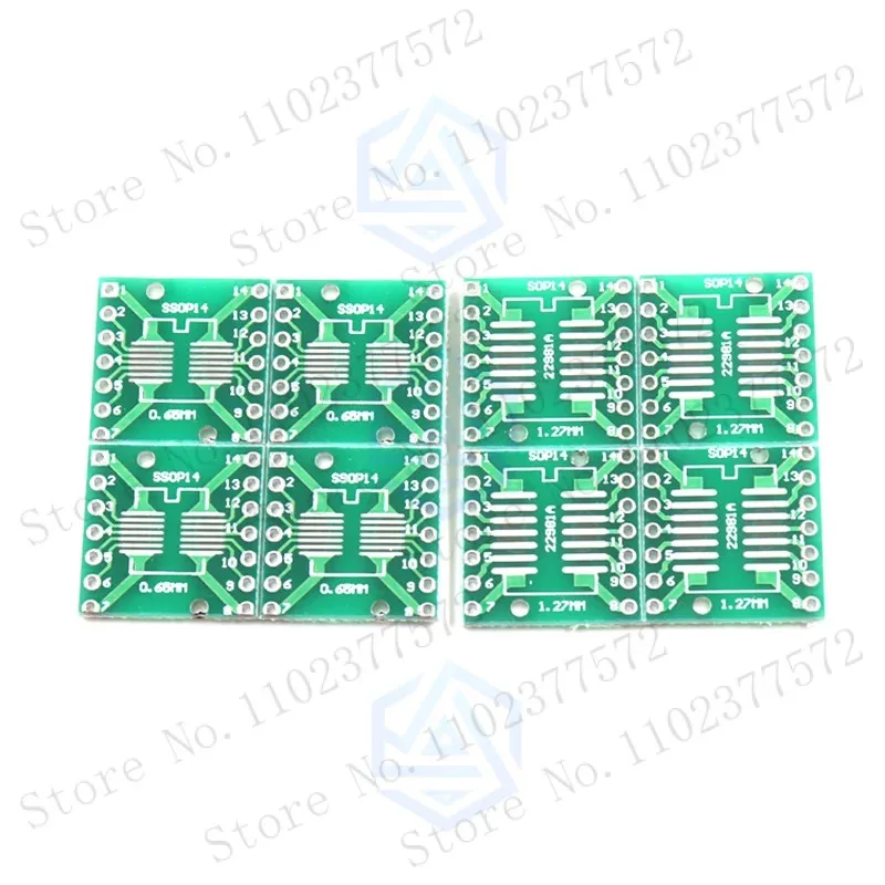 10pcs SOP14 TSSOP14 SSOP14 to DIP14 Transfer Board DIP Pin Board Pitch Adapter