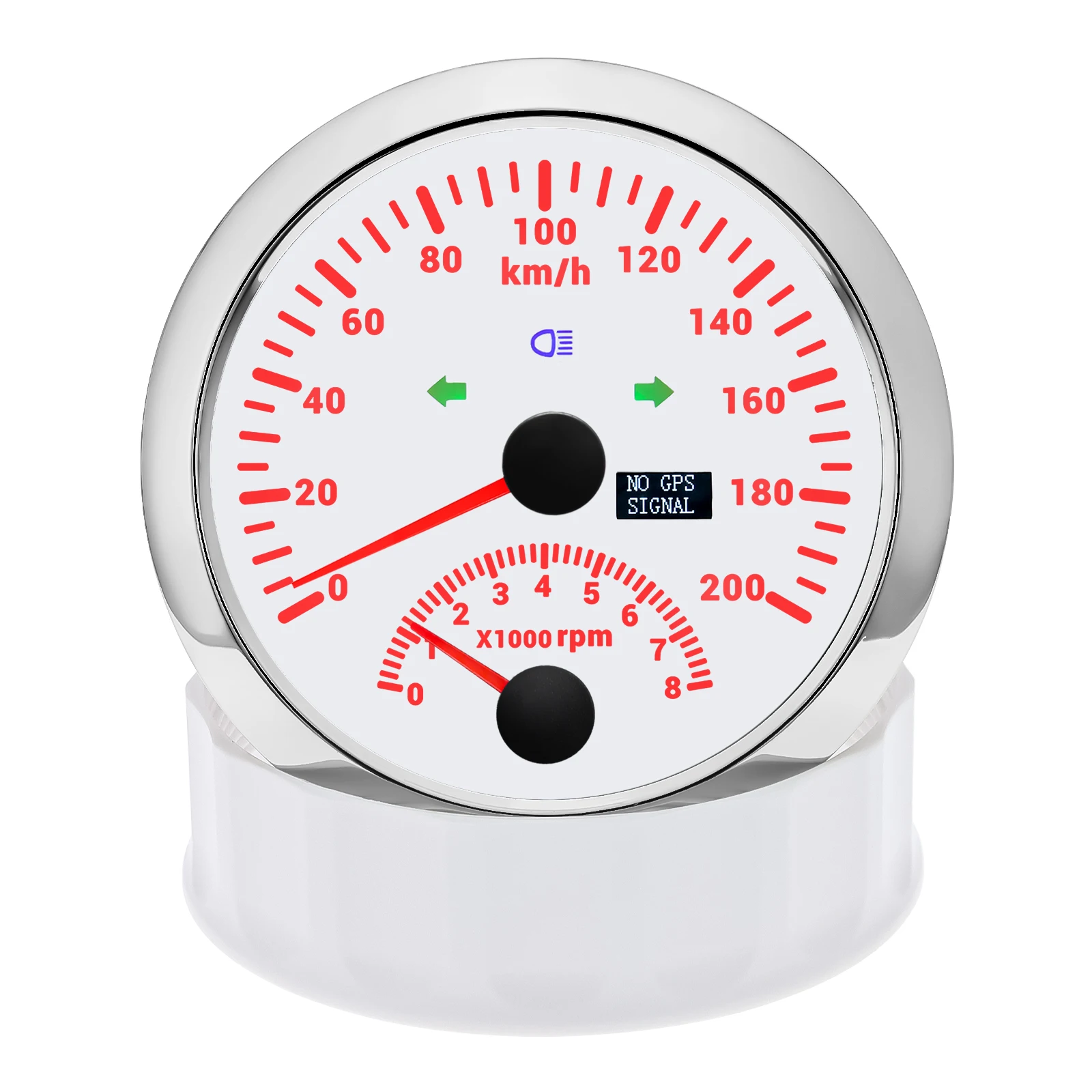 Juego de 5 indicadores, velocímetro GPS de 85MM, odómetro + tacómetro, 8000RPM, 52mm, indicador de nivel de combustible, medidor de temperatura del agua, VOLT, prensa de aceite, alarma