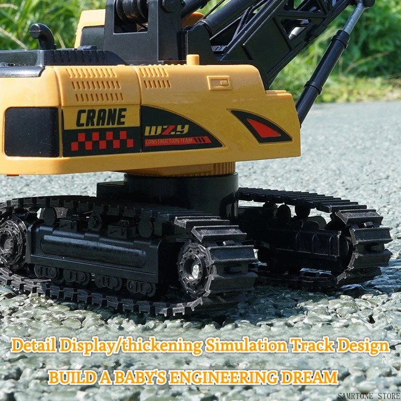 RC Truck Children's Electric Alloy Arm Remote Control Crane Engineering Vehicle Electric Crane Car Toys for Boys Birthday Gifts 2