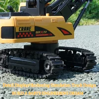 RC Truck Children's Electric Alloy Arm Remote Control Crane Engineering Vehicle Electric Crane Car Toys for Boys Birthday Gifts 2