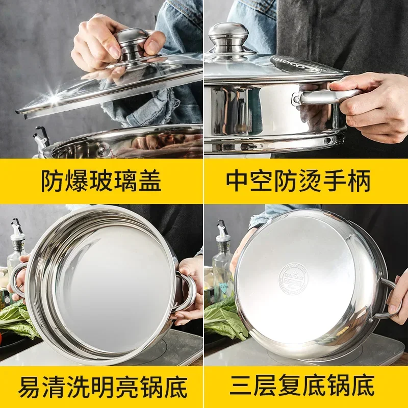 Stainless Steel 28-40CM Steamer: Large Capacity, Multi-layer, Heat-insulated - Perfect for Home & Commercial Use 5