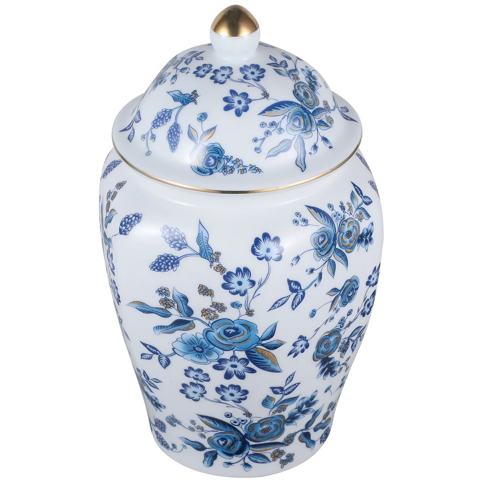 

Blue and White Porcelain Tea Jar Ceramic Containers with Lids Kitchen Candy