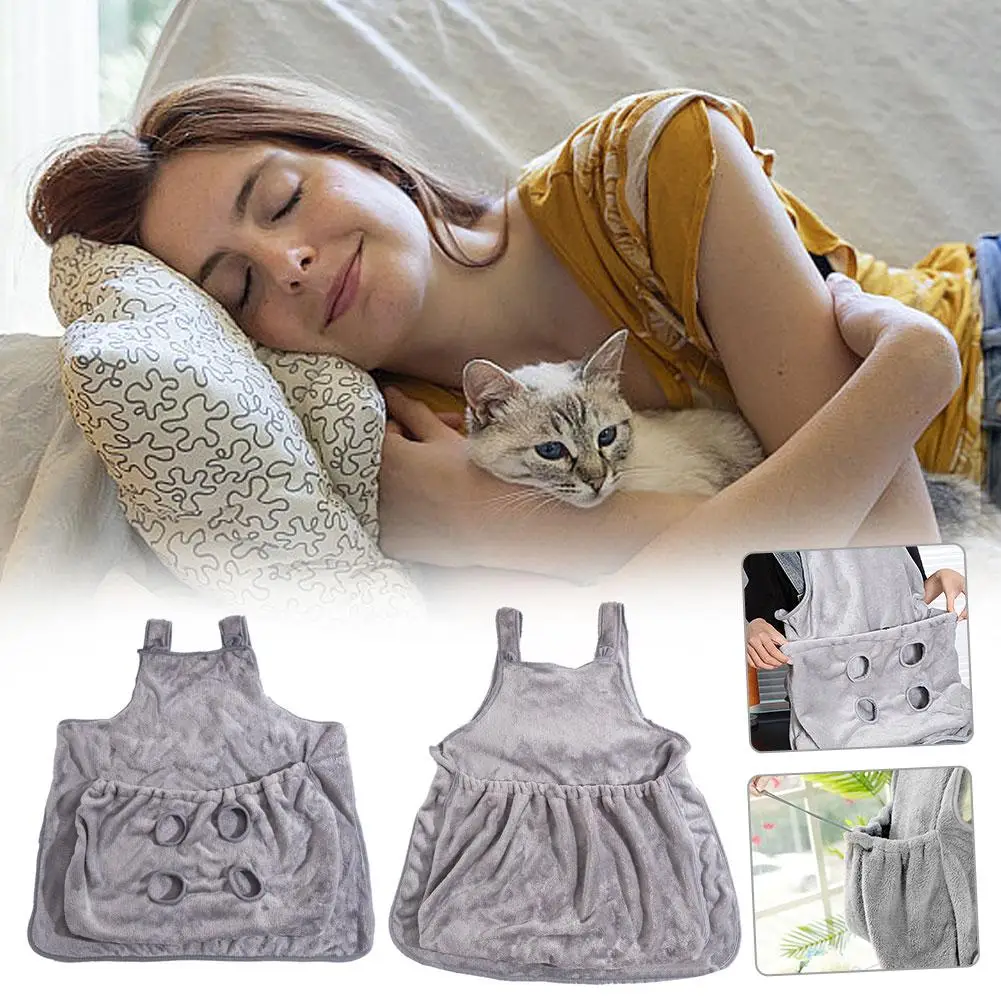 Pet Carrier Apron Cats And Dogs Outdoor Winter Travel Apron Outdoor Bag Cat Sleeping Cat Plush Bag Basket Bib Shoul K3K9