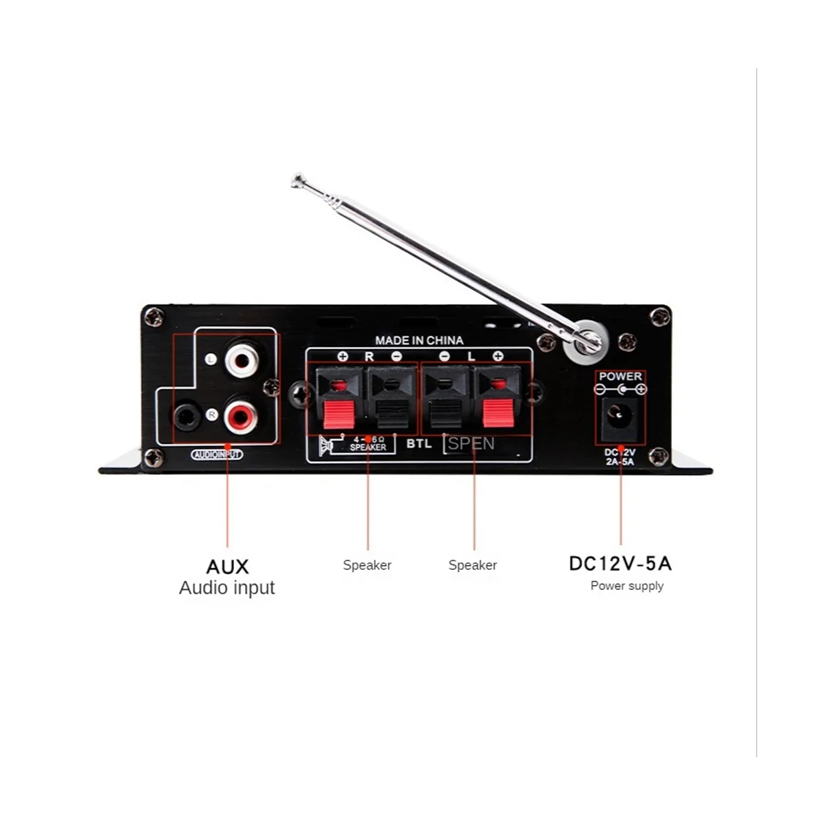 

AK380 Hifi аудио домашние Цифровые усилители автомобильная аудиосистема бас мощный Bluetooth усилитель FM USB SD радио сабвуфер колонки