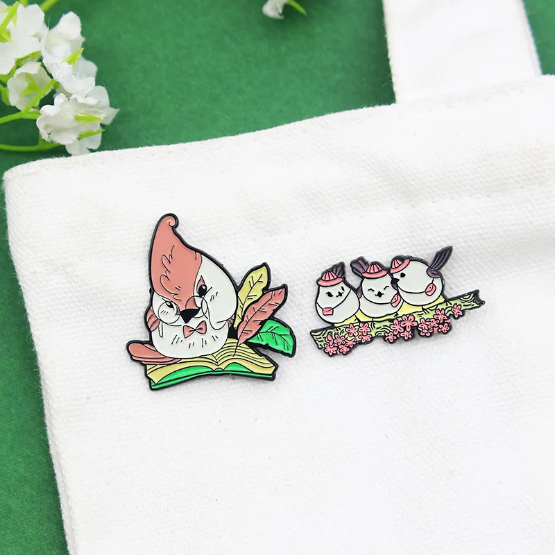 Multicolor Bird Honeybee hive Bee Brooch Pins Enamel Flying dragon lizard Plants Animals insect Lapel Brooches Jewelry Wholesale