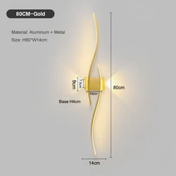Nordic Dimmable LED Wall Sconce with Remote Control and Tricolor Lighting (Tricolor Lights)