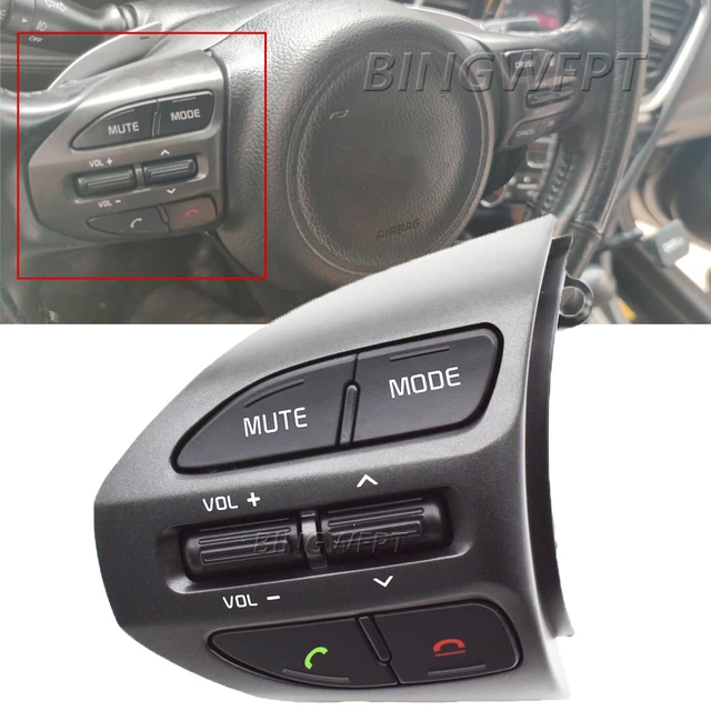 Bouton de réglage du volume du menu du volant de voiture multifonction,  bouton de régulateur de vitesse, accessoires de voiture pour Kia K5 2016  2017 2018 2019 : : Auto et Moto