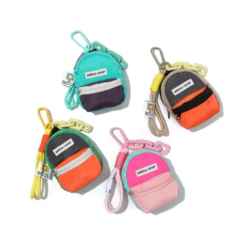 Macaron Portafoglio carino Portamonete con cerniera Mini portamonete Kawaii Portamonete per bambini Auricolare Chiavi per auto Borsa per libri per bambini Ciondolo 1