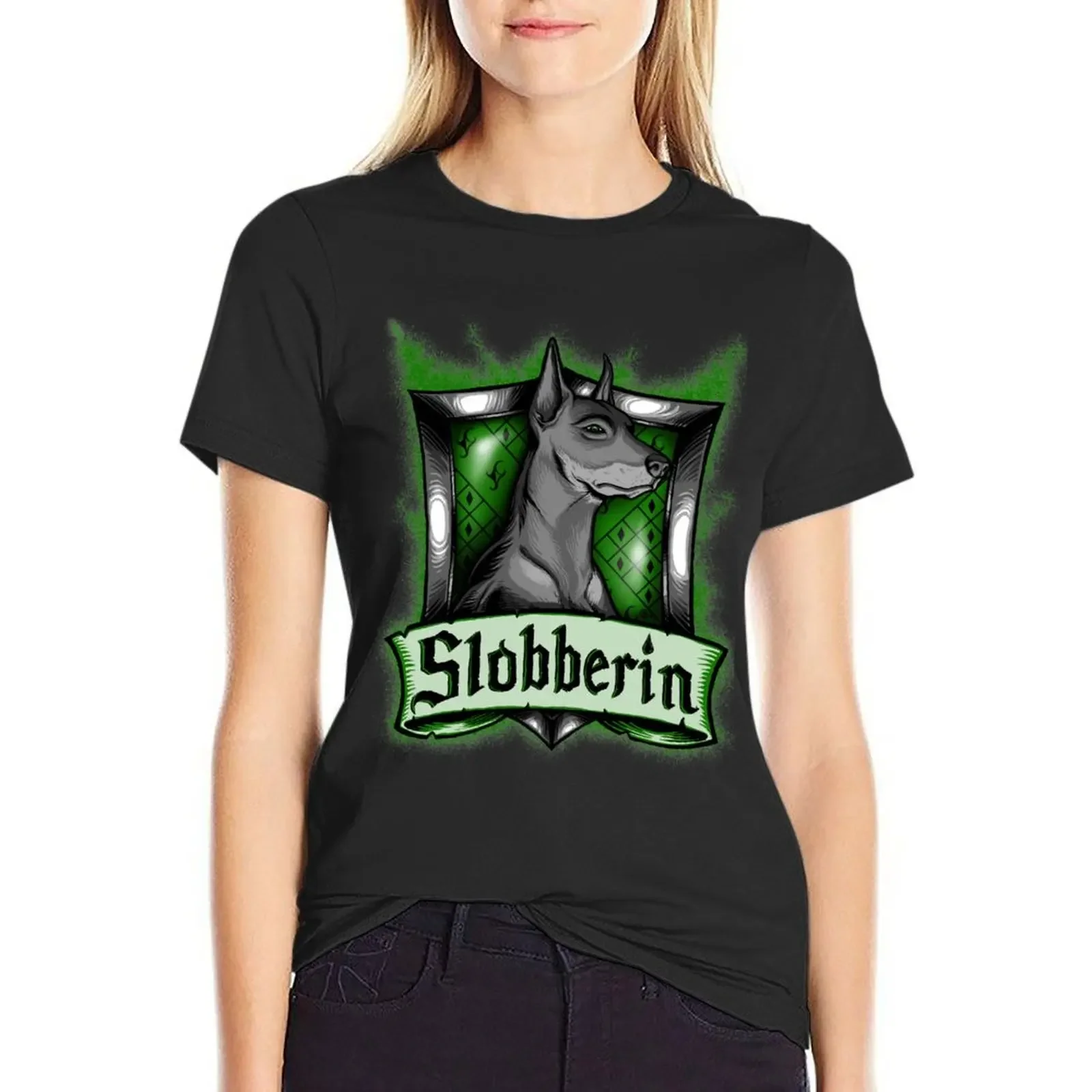 

Hairy Pupper Doghouses - Slobberin T-shirt tops hippie clothes summer tops summer blouses woman 2024