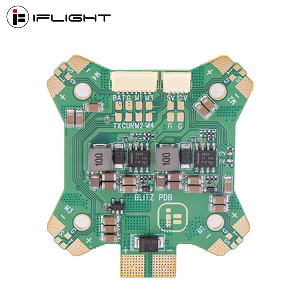 

IFlight BLITZ PDB Pro support 80A 4-8S / 55A 4-6S LIPO input 5V 3A /12V 2A Dual BEC 330A Distribution Board for RC FPV Drone