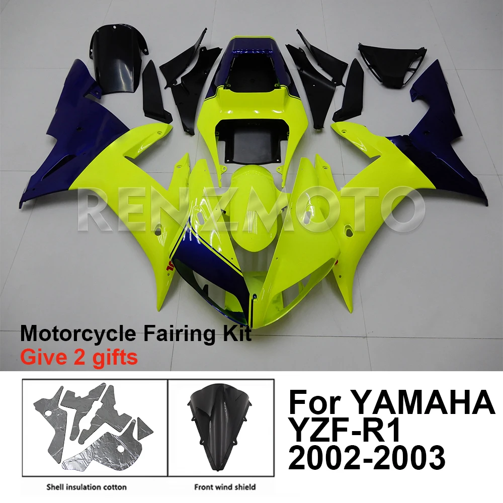 

Motorcycle Fairing Set Body Kit Plastic For YAMAHA YZF-R1 YZF R1 2002-2003 Accessories Injection Bodywork Y1003-104a