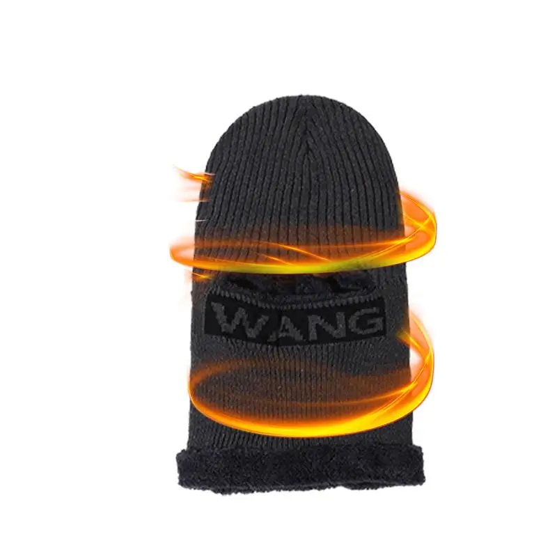 

Winter Face Covering Thicken Winter Hat With Face Cover Knitted Plush Warm Head Covering Comfortable Outdoor Hood For Winter