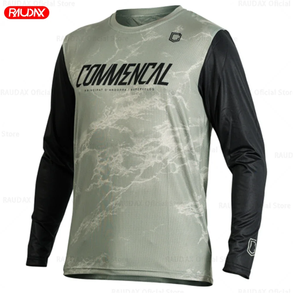 COMMENCAL 2025 Multicolor Cool Cycling Jersey Motocross Cycling Off Road Dirt Bike Riding MTB DH Men Racing Long Sleeve Shirt 3