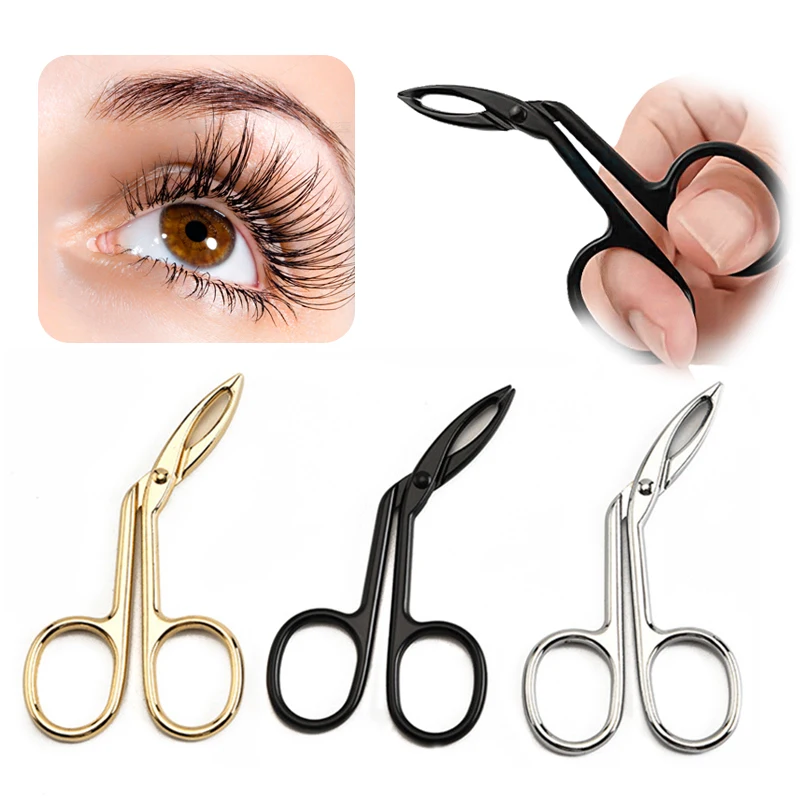 1pcs Scissor Type Eyebrow Tweezer Fine Hairs Puller Eye Brow Nose Hair