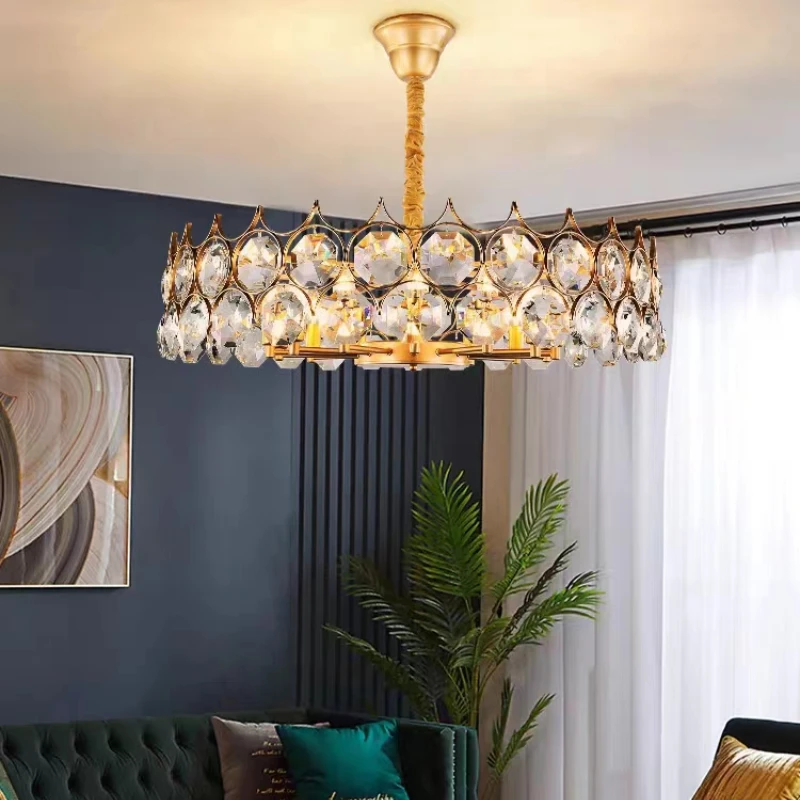 

Modern Light Luxury Living Room Crystal Ceiling Lamp Bedroom Study Decoration Led Indoor Lighting For Home led ceiling lights