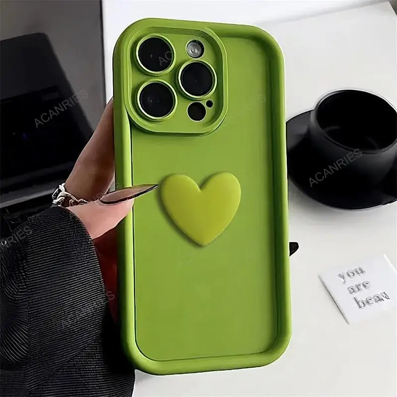 thumbnail image 1 of S 22 23 21 20 Cute 3d Love Heart Silicone Case For Samsung Galaxy S22 S21 S20 S23 Fe Ultra Plus 5g Women Matte Back Cover S20fe, 1 of 5