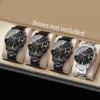 3/4PCS Fashion Men Business Watches Set Luxury Calendar Quartz Watch for Man Clock Montre Homme（Without Box） 1