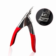 

Nail Clipper Manicure Clamp Clippers Portable Type U Word Scissors Cut False Nail Art Tools Nail Patch Fake Nail Scissor