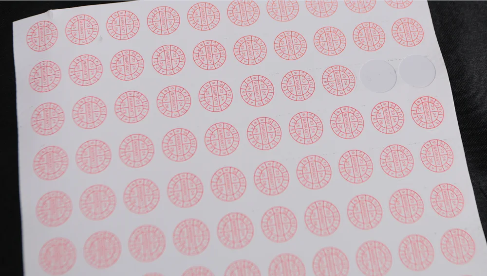 10mm round self adhesive fragile paper sticker warranty void if peel broken with year month shipping seal sticker 1000pcs lot