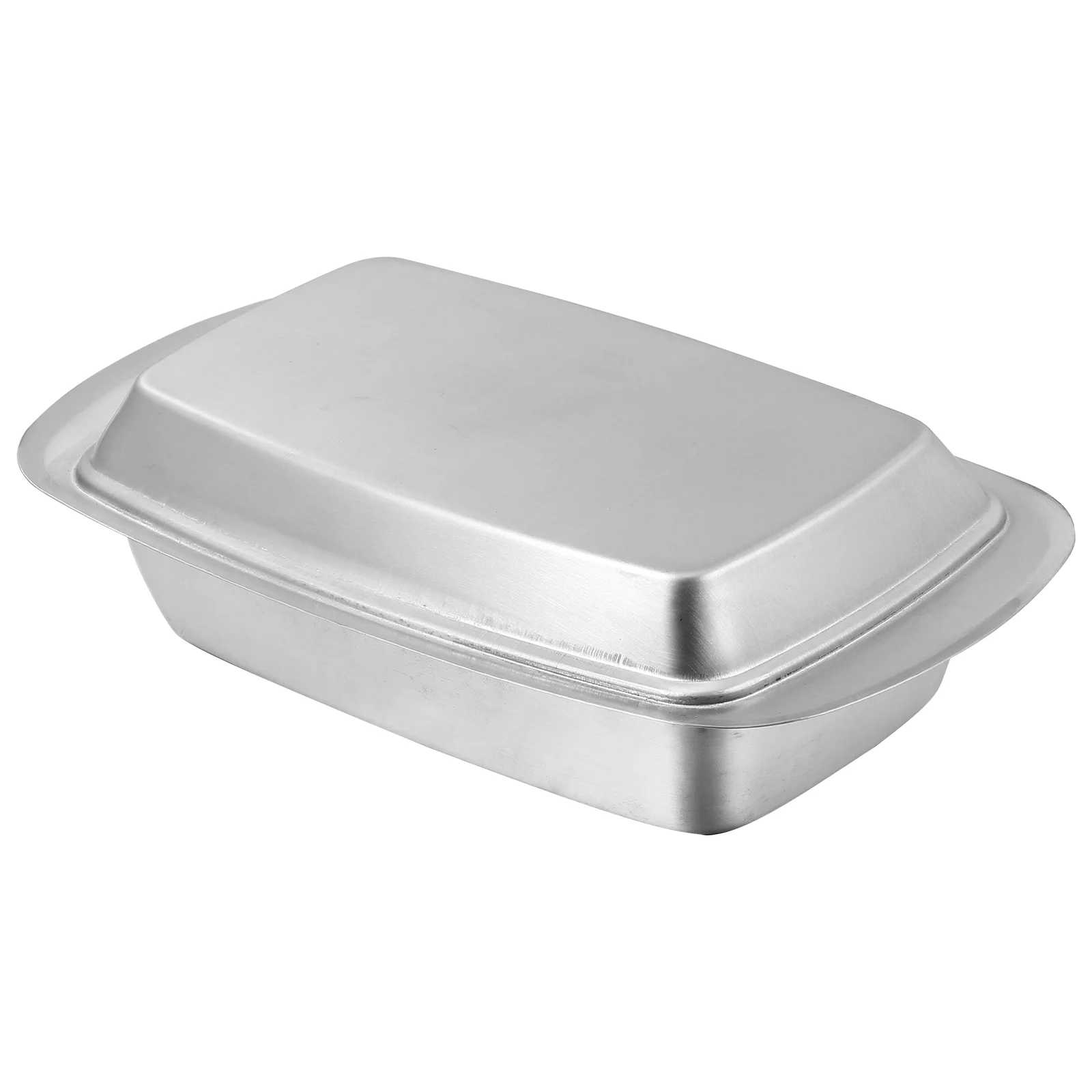 

Stainless Steel Butter Box Insulation Dessert Plate Food Tray Universal Dish with Lid Creative Refrigerator Safe