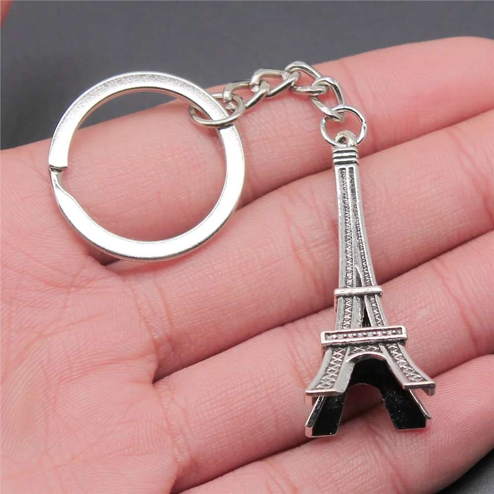 Portachiavi con fotocamera Torre Eiffel, regalo unisex per gli