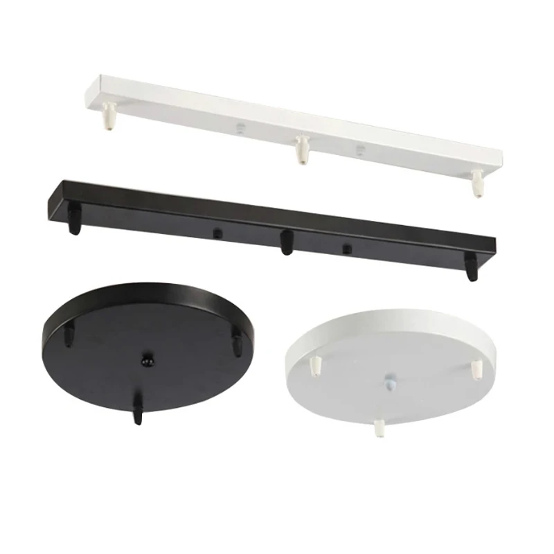 Chandeliers Pendant Lamp Light Base Plate Lighting Accessories Black/White Round/Rectangular Ceiling Canopy Plate Lamps Chassis led lights lamp holder lamp bulb holder lamp base diy lighting accessories