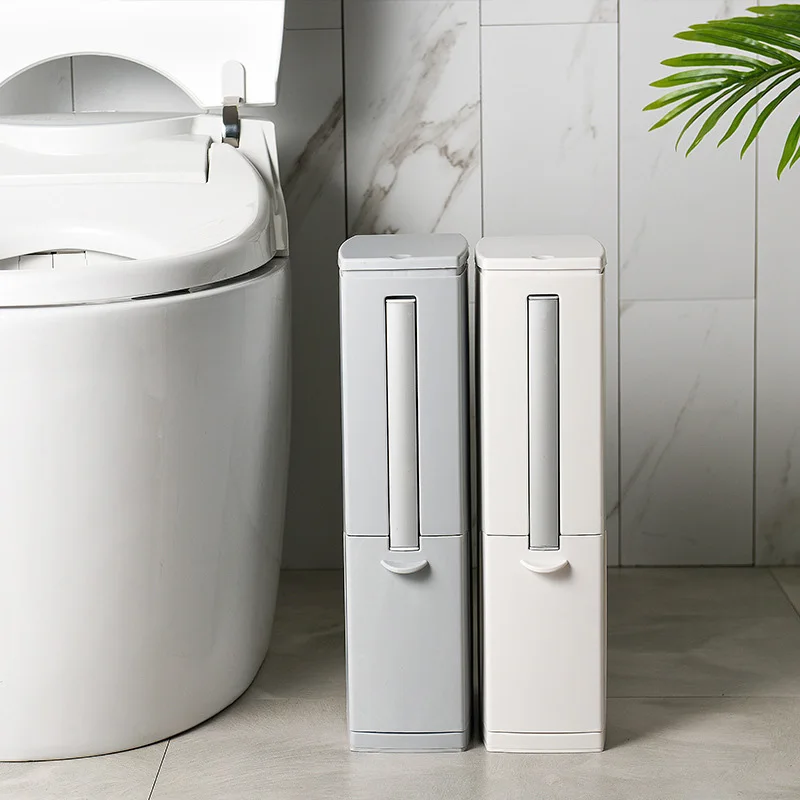 

Trash Can Toilet Brush Set Bathroom Plastic Waste Bin Dustbin Kitchen Garbage Bucket Trash Bin Household Cleaning Tools