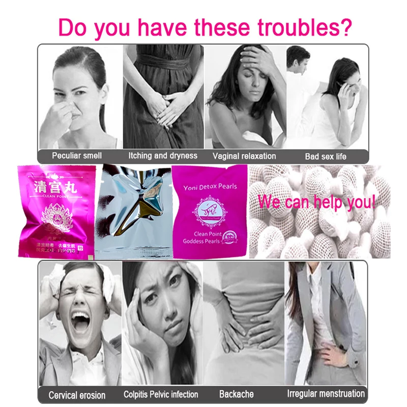 Vaginal Detox Tampons 20pcs/lot Yoni Detox Pearl Cleansing Vagina Female Uterine