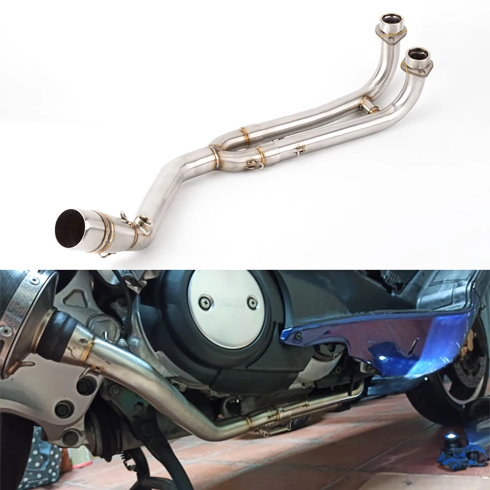 Tmax530 Tmax500 Motorcycle Exhaust Middle Link Pipe Muffler Slip On For Yamaha T-Max 500 530 2008-2016 Front Pipe