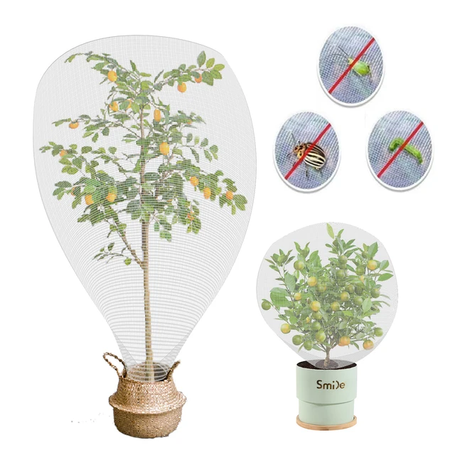 Plant Mesh Cover Breathable Drawstring Fruit Tree Netting Bag Vegetable Crop Protection Bag Anti-Bird Pest Control Plant Barrier 3