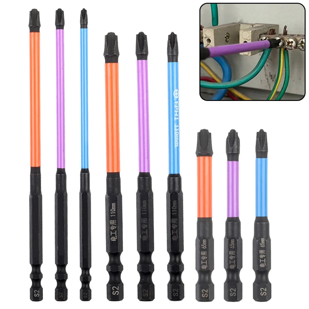 

1pcs 65mm Magnetic Special Cross Screwdriver Bit Nutdrivers FPH1 FPH2 FPH3 For Socket Switch Power Electrician Power Tool