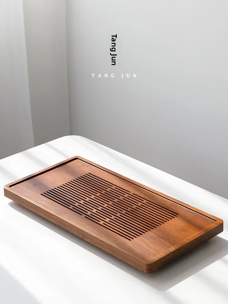 Japanese Sle Bamboo Tea Sea Tea Set Kung Fu Tea Tray Water Drainage Tea Table New 2025 Home Use Draining Tray Water Storage