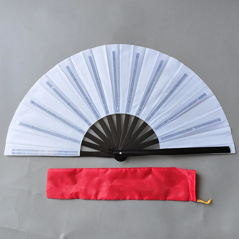 Tai Chi Fan 34Cm Bambù Cinese Kung Fu Fan Fan Di Arti Marziali Di Alta Qualità Due Mani Fan Bianco Puro Wushu Fitness