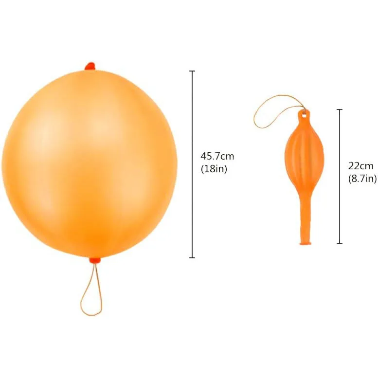 Description Picture 4 of item50 Punch Balloons Punching Balloon Heavy Duty Party Favors For Kids, Bouncy Balls with Rubber Band Handle for Birthday Party