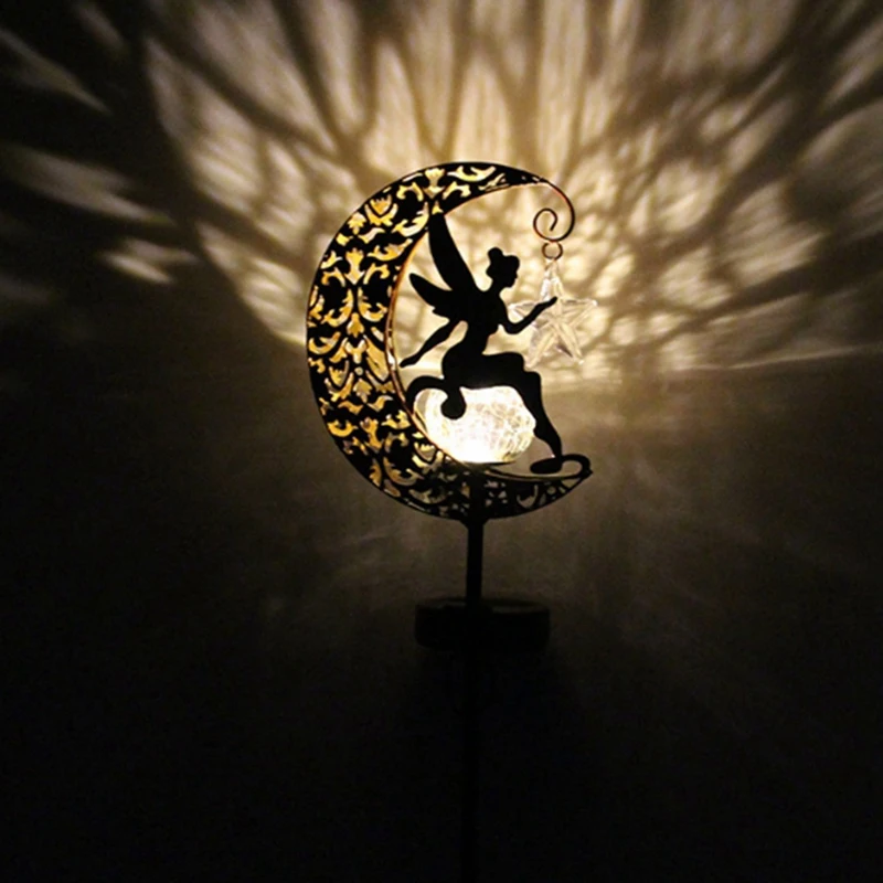 

Солнечные фонари для дорожек, луна, волшебный стеклянный шар, ангел, декоративная фотолампа, водонепроницаемая