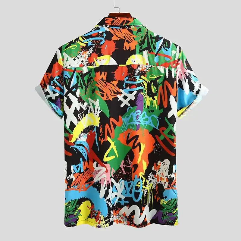 Men Clothing 2022 Summer New Men\'s Short-sleeved Printed Shirts Hawaiian Beach Fashion Lapel Men\'s Shirts