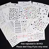Random 50 PCS Stickers for nails Press on nails Toe nail art Decoration Women manicure supplies 3