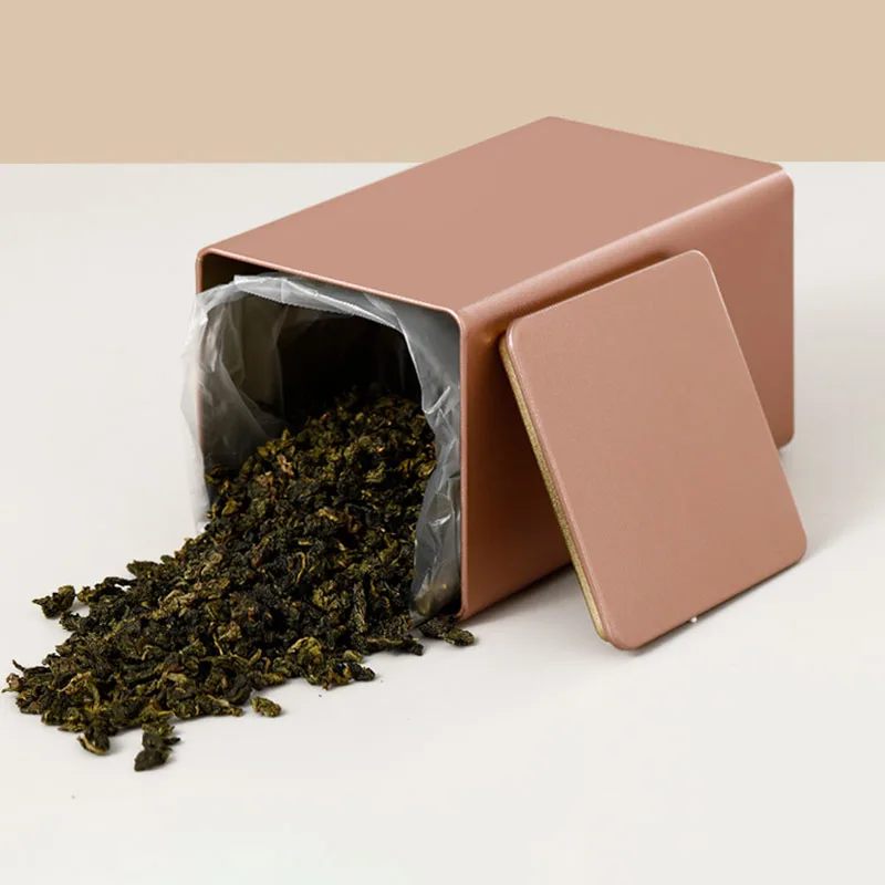 Tea Packaging Cans General Square Cans Dahongpao Green Tea Loose Packaging Boxes Tinplate Empty tea tin box,tea canister