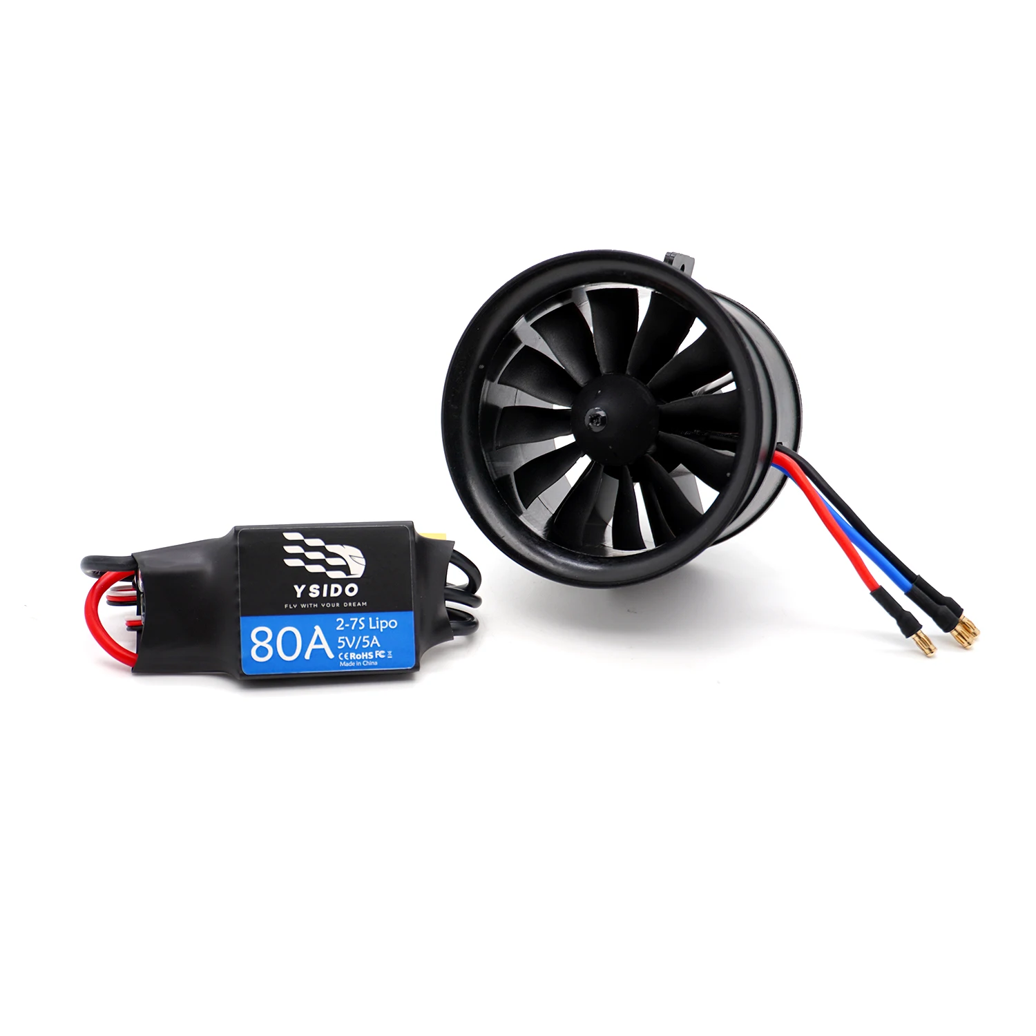 Moteur Brushless 64mm 3950KV pour Avion RC - Violet