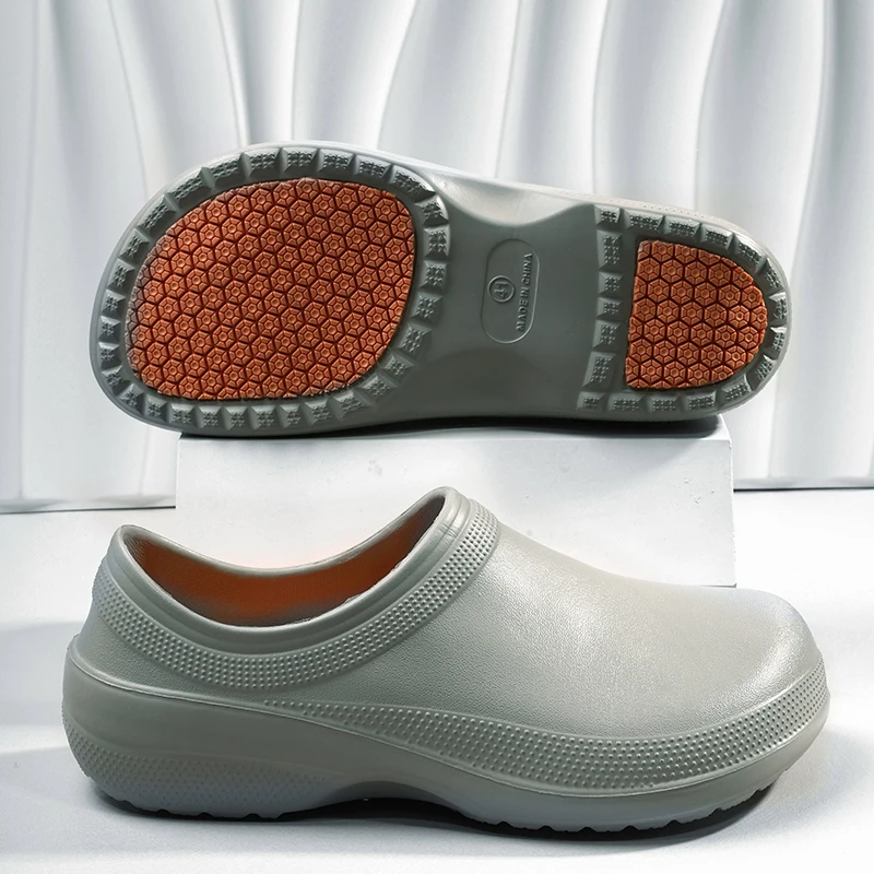 2025 Men Women EVA Chef Shoes Non-slip Waterproof Oil-proof Shoes Comfortable Workers Slippers Outdoor Fishing Size 36-45